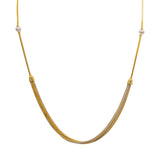 22K Multi Tone Gold Chain W/ Yellow & White Gold Draped Chain Accent |  22K Multi Tone Gold Chain W/ Yellow & White Gold Draped Link Chain Accent for women. This be...