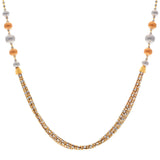 An image of a multi tone 22K gold necklace from Virani Jewelers. | Embrace femininity and color when you buy this gorgeous multi tone 22k gold chain from Virani Jew...