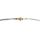 22K Multi Tone Gold Chain Necklace W/ CZ Gemstones & Teardrop Tassel Pendant |  22K Multi Tone Gold Chain Necklace W/ CZ Gemstones & Teardrop Tassel Pendant for women. This...