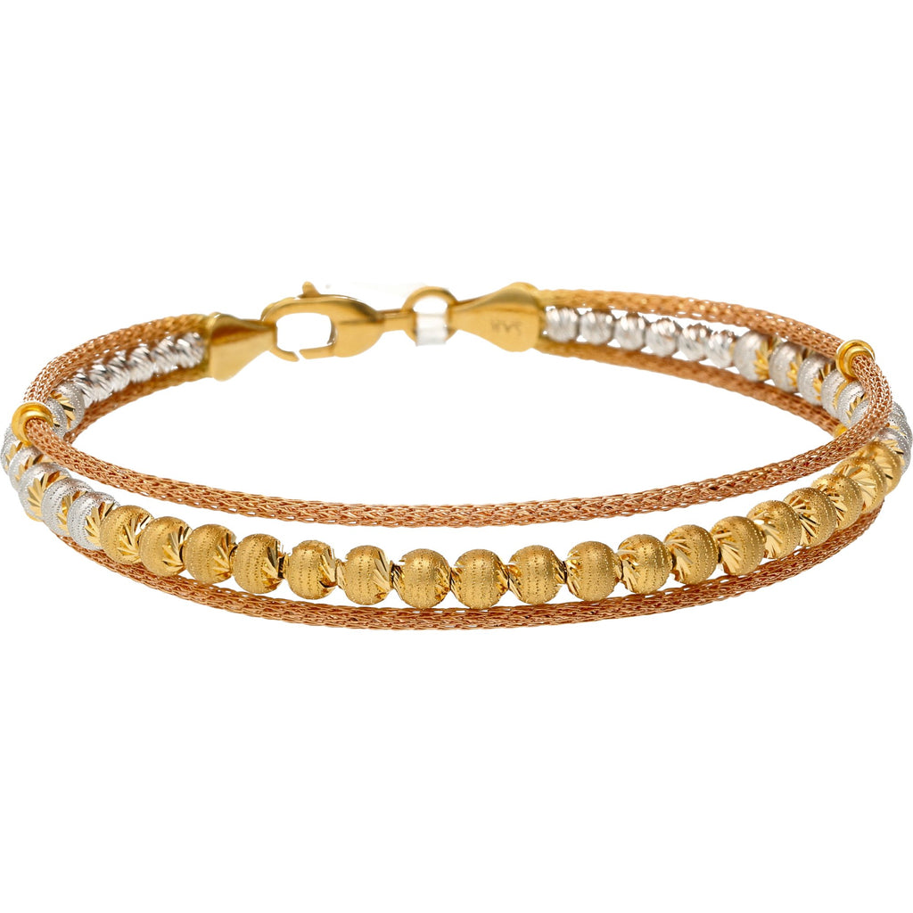 22K Multitone Gold Antique Beaded Bangle | The 22K Multitone Gold Antique Beaded Bangle from Virani Jewelers is truly one of a kind. This ex...