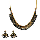 22K Yellow Gold Necklace & Earrings Set W/ Black Sapphires |  22K Yellow Gold Necklace & Earrings Set W/ Black Sapphires  for women. The breathtaking 22K ...