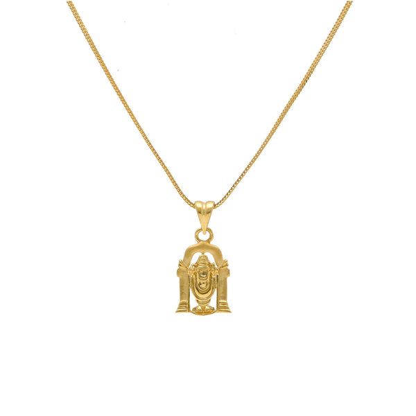 An image of the Balaji 22K gold Indian pendant from Virani Jewelers. | Show off your style and your dedication to Indian culture with the Balaji pendant from Virani Jew...