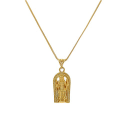 An image of the 22K gold Laxmi Indian pendant from Virani Jewelers.