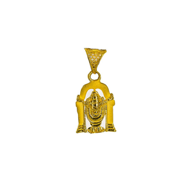 22K Yellow Gold Ganesh Pendant W/ Abstract Artisanal Design | 22K Yellow Gold Ganesh Pendant W/ Abstract Artisanal Design for men and women. This 22K yellow go...