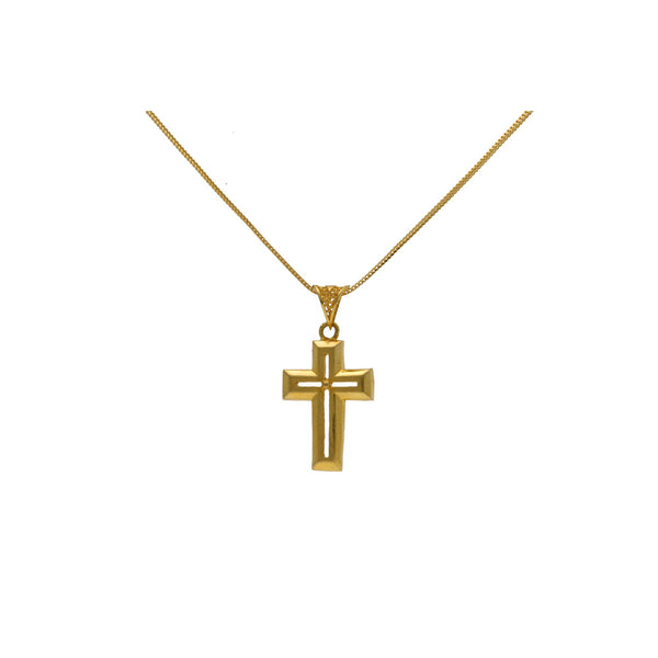 22K Yellow Gold Open Cut Cross Pendant | 


Discover the angles and facets of simple design with this chic unisex 22K yellow gold open cut...