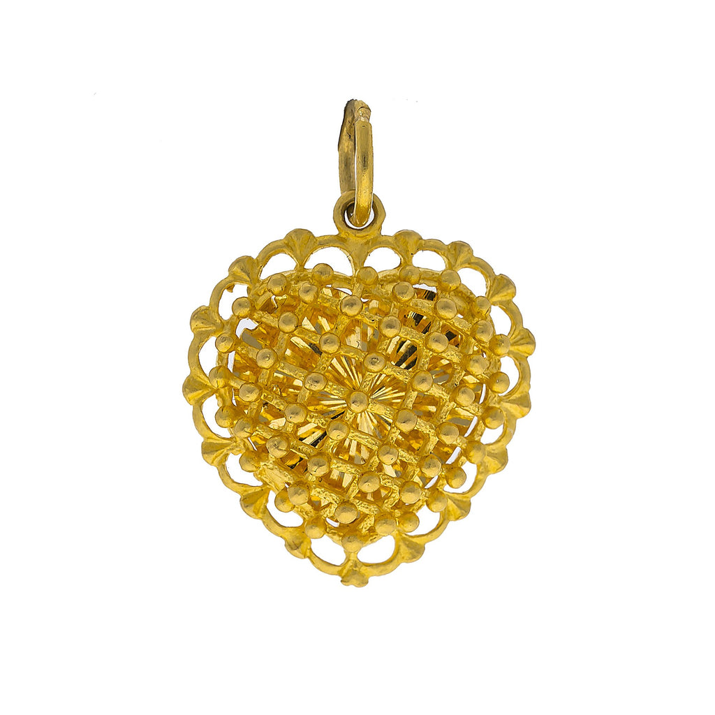 22K Yellow Gold Heart Pendant W/ Hollow Fenced Design | 


Bring in the love all year round with the beautiful facets of this 22K yellow heart pendant fr...