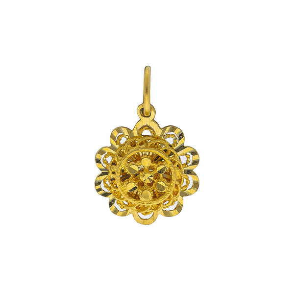 22K Yellow Gold Flower Pendant W/ Layered Faceted Design | 


Enjoy the feminine beauty of floral designs with this faceted 22K yellow gold flower pendant f...