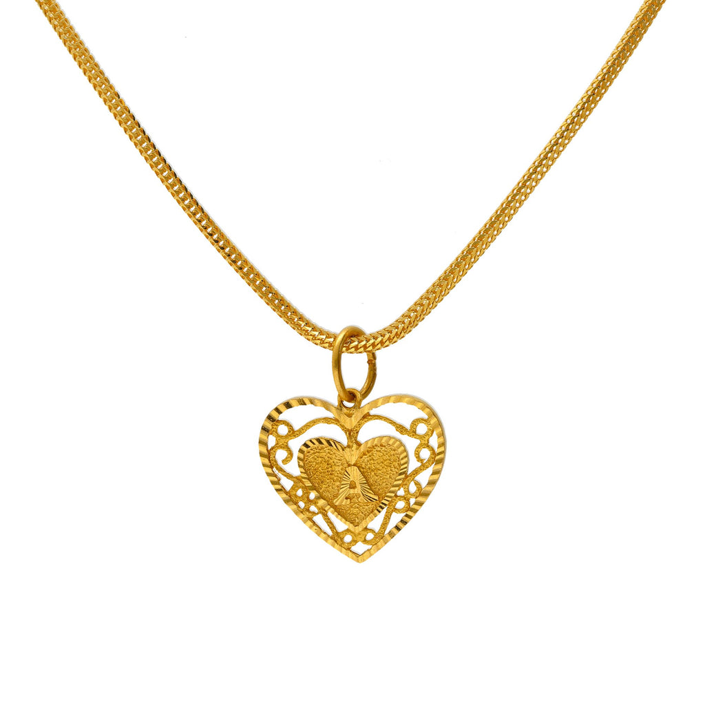 22K Yellow Gold Filigree Art "A" Pendant | 
The 22K Yellow Gold Filigree Art 