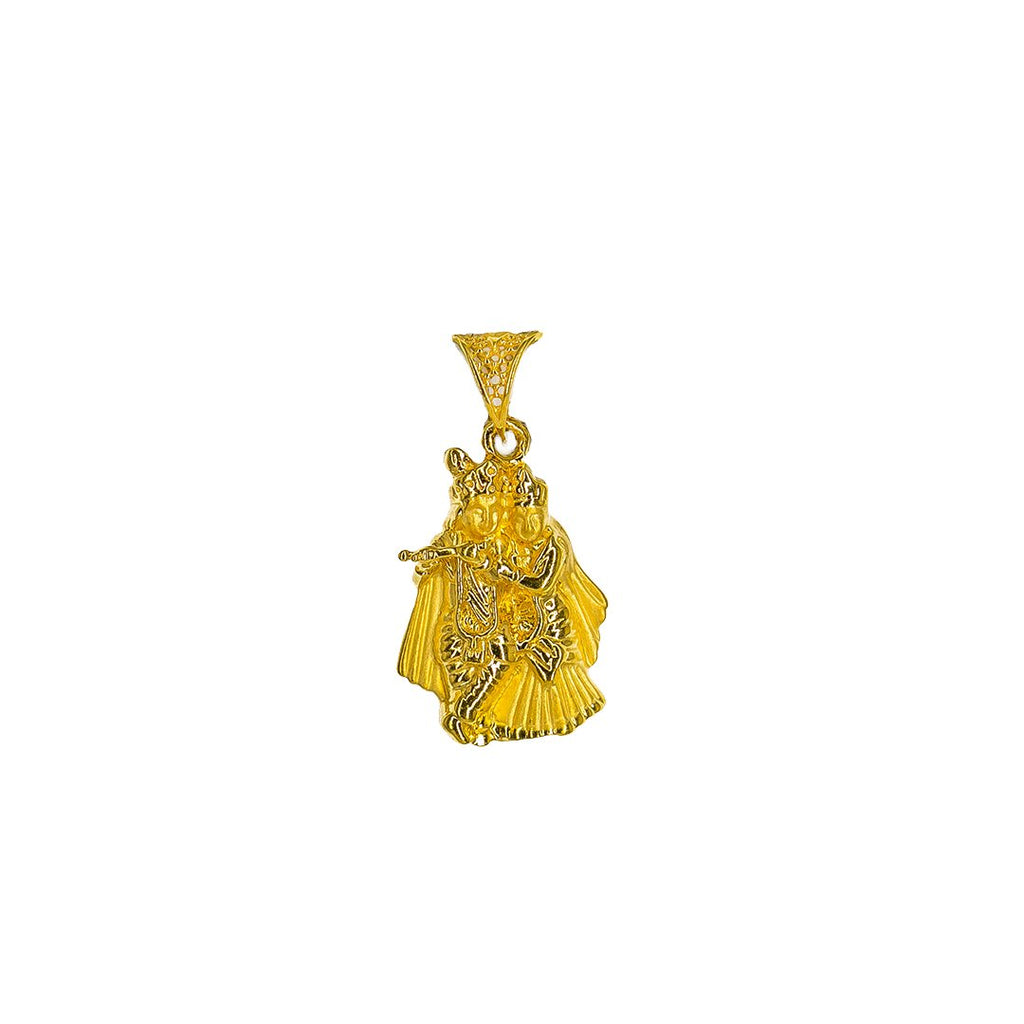 22K Yellow Gold Radha & Krishna Pendant | 22K Yellow Gold Radha & Krishna Pendant for men and women. This special 22K yellow gold penda...