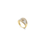 22K Yellow Gold CZ Ring W/ Open Fence Design & Flower Decal | 



Grace your chic attire with the delicate and sleek details of precious gemstone accessories s...