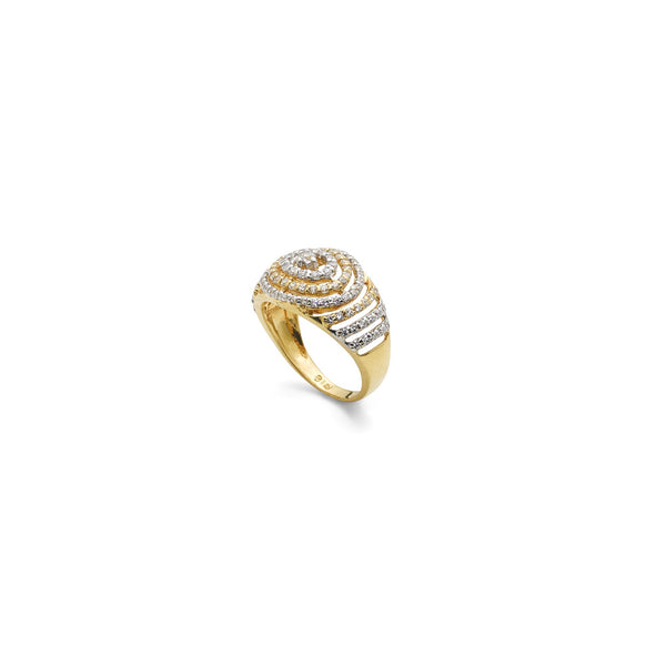 22K Yellow Gold CZ Ring W/ Rising Circular Gemstone Design | 



Enjoy the delicate beauty of subtle gemstone accessories such as this women’s 22K yellow gold...