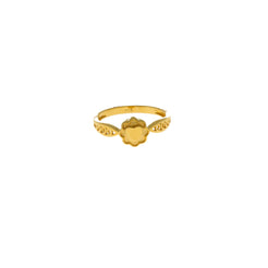 22K Yellow Gold Dainty Flower Ring