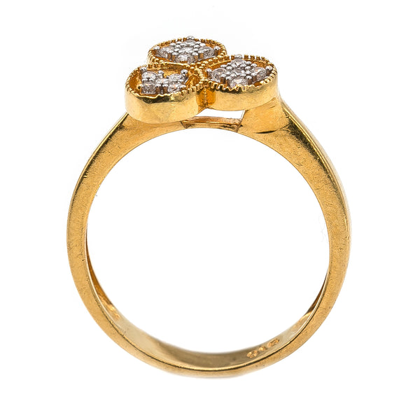 22K Yellow Gold Ring W/ CZ Gems & Spinner Wheel Designs | 22K Yellow Gold Ring W/ CZ Gems & Spinner Wheel Designs for women. This beautiful design feat...