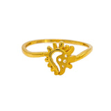 22K Yellow Gold Ring W/ Asymmetric Eyelet Design |  22K Yellow Gold Ring W/ Asymmetric Eyelet Design for women. This unique ring features an eyelet ...