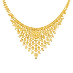 22K Gold Indian Flora Necklace