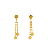 An image of the Indian gold earrings with gold balls from Virani Jewelers. | Get charm and refinement in one 22K gold necklace set when you visit Virani Jewelers!

Crafted wi...