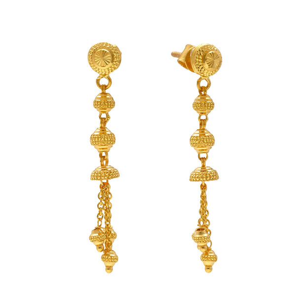 22K Yellow Gold Beaded Charm Singapore Set | 
If you're looking for the perfect Indian gold necklace and earring set to wear on a daily basis,...