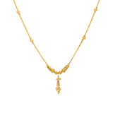 22K Yellow Gold Beaded Charm Singapore Set | 
If you're looking for the perfect Indian gold necklace and earring set to wear on a daily basis,...
