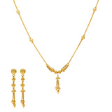 22K Yellow Gold Beaded Charm Singapore Set | 
If you're looking for the perfect Indian gold necklace and earring set to wear on a daily basis,...
