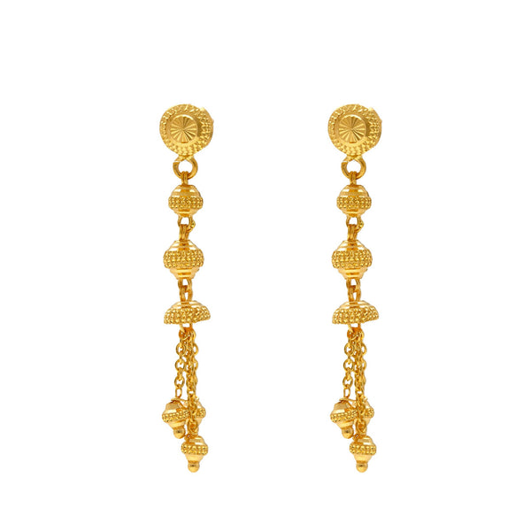 22K Yellow Gold Beaded Charm Singapore Set | 
If you're looking for the perfect Indian gold necklace and earring set to wear on a daily basis,...