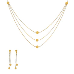 22K Gold Dazzling Singapore set w/ Earrings