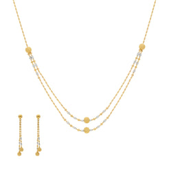 22K Yellow Gold Singapore set with Earrings