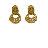 22K Yellow Gold Uncut Diamond Antique Temple Necklace Set W/ 7.36ct Uncut Diamonds, Rubies, Emeralds & Laxmi Pendants | 22K Yellow Gold Uncut Diamond Antique Temple Necklace Set W/ 7.36ct Uncut Diamonds, Rubies, Emera...