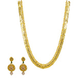 22K Yellow Gold Uncut Diamond Laxmi Necklace Set W/ 9.13ct Uncut Diamonds, Rubies, Emeralds, Pearls & Laxmi Kasu | 22K Yellow Gold Uncut Diamond Laxmi Necklace Set W/ 9.13ct Uncut Diamonds, Rubies, Emeralds, Pear...