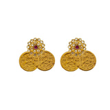 An image of the coin design 22K gold earrings from Virani Jewelers. | Show off your elegant style with this 22K gold necklace set from Virani Jewelers!

Designed with ...