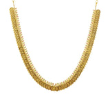 An image of the Laxmi 22K gold necklace from Virani Jewelers. | Celebrate elegant simplicity with this stunning 22K gold necklace set from Virani Jewelers!

Embe...