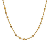 22K Yellow Gold Chain W/ Swirled Textured Beads & Hollow Eyelet Accents | 22K Yellow Gold Chain W/ Swirled Textured Beads & Hollow Eyelet Accents for women. This beaut...