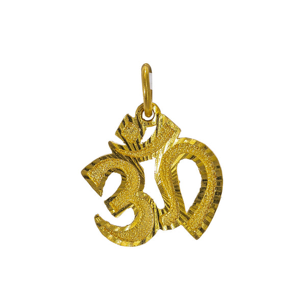 22K Yellow Gold Om Pendant | Transform your simple gold chain with personal and meaningful touches of gold such as this 22K ye...