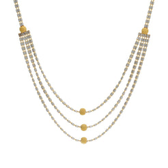 22K Gold Fancy Layered Chain, Length 16inches