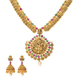 22K Gold & Gemstone Jeweled Medallion Temple Set | 
The 22K Gold & Gemstone Jeweled Medallion Temple Set from Virani Jewelers is just what you n...