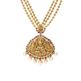 22K Gold & Gemstone Jeweled Temple Set | 
The 22K Gold & Gemstone Jeweled Temple Set from Virani Jewelers is just what you need to imp...