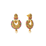 22K Gold & Gemstone Tajagna Temple Set | 
The 22K Gold & Gemstone Tajagna Jeweled Temple Set from Virani Jewelers will add a stylish f...