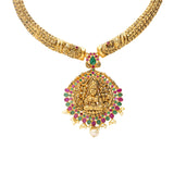 22K Gold & Gemstone Tajagna Temple Set | 
The 22K Gold & Gemstone Tajagna Jeweled Temple Set from Virani Jewelers will add a stylish f...
