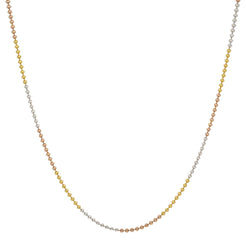 22K Multi Gold Fancy Chain, Length 20inches