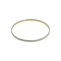 22K Multi Tone Gold Bangles, Set of 6 W/ Circle Textured Design & 64.9g Gold Weight