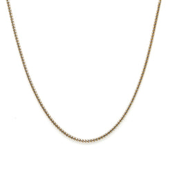 22K Multi Tone Gold Chain For Kids W/ Rounded Box Link