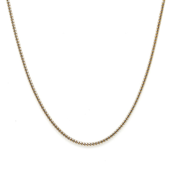 22K Multi Tone Gold Chain For Kids W/ Rounded Box Link | 22K Multi Tone Gold Chain For Kids W/ Rounded Box Link. Add a daily hint of radiance to your litt...