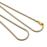 22K Multi Tone Gold Chain For Kids W/ Rounded Box Link | 22K Multi Tone Gold Chain For Kids W/ Rounded Box Link. Add a daily hint of radiance to your litt...