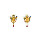 22K Multi Tone Gold & Gemstone Jeweled Temple Set | 
The 22K Multi Tone Gold & Gemstone Jeweled Temple Set from Virani Jewelers brings an air of ...
