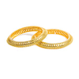 22K Yellow Gold Bangles Set of 2 W/ Open Beaded Filigree Design |  22K Yellow Gold Bangles Set of 2 W/ Open Beaded Filigree Design for women. These lovely yellow g...