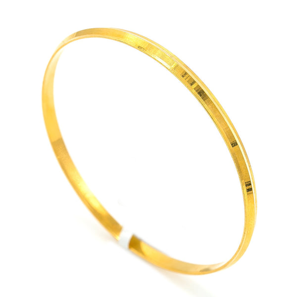 22K Yellow Gold Bangles for Kids Set of 2 W/ Slightly Faceted Frame |  22K Yellow Gold Bangles for Kids Set of 2 W/ Slightly Faceted Frame. This set of smooth Slightly...