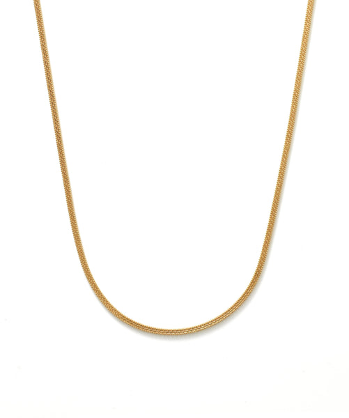 22K Yellow Gold Men's Flat Chain W/ Double Link & Ball Chain, 22 Inches | Add a hint of masculine radiance to your look with this handsome 22 inch, 22K yellow gold men’s f...