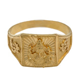 22K Yellow Gold Signet Ring for Men W/ Ganesh Design & Artisan Etched Band | 22K Yellow Gold Signet Ring for Men W/ Ganesh Design & Artisan Etched Band. This most essenti...