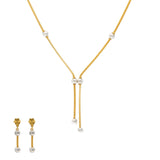 22K Yellow & White Gold Perla Jewelry Set | 
The 22K Yellow and White Gold Perla Jewelry Set from Virani Jewelers will bring life to any outf...