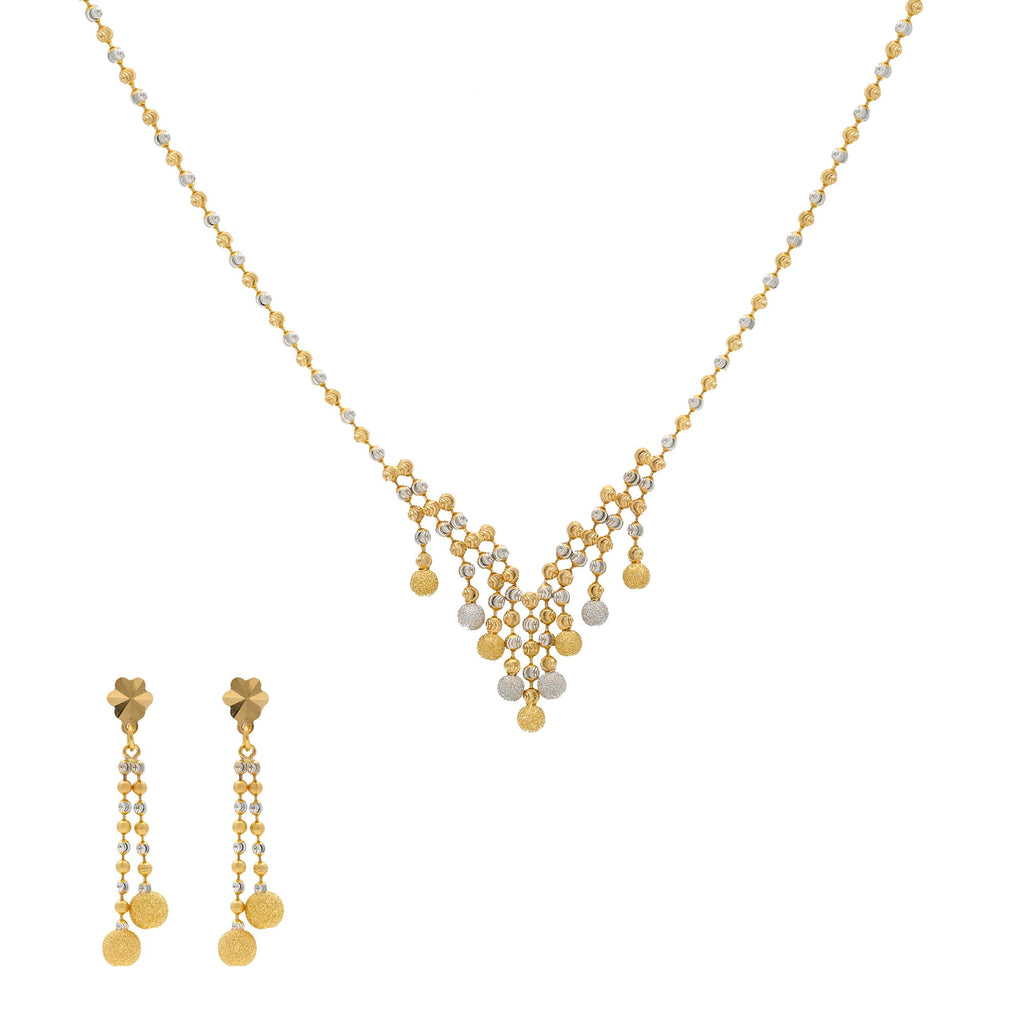 22K Yellow & White Gold Sophia Jewelry Set | 
The 22K Yellow and White Gold Sophia Jewelry Set by Virani is a must have for any woman who love...
