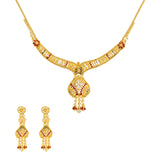 22K Yellow Gold Meenakari Necklace & Earring Set | Discover this beautiful and versatile necklace when you shop at Virani Jewelers!

Features beauti...